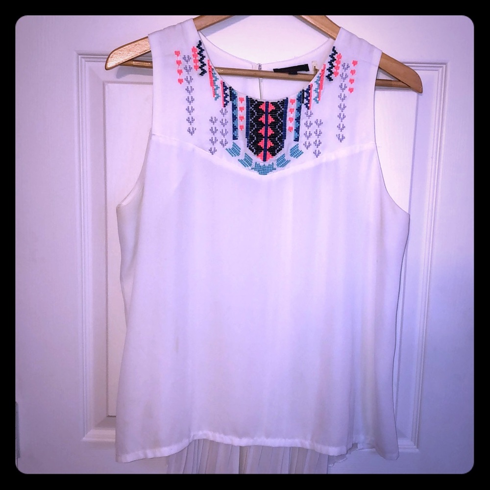 Hi lo embroidered blouse